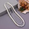 European French Pearl Double Layer Necklace for Women - Stylish, Versatile Clavicle and Sweater Chain