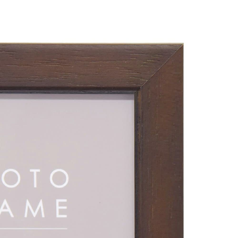 FUJICOLOR Photo 2L size x 2 Brown Frame, Wooden, 4612TK, panels,