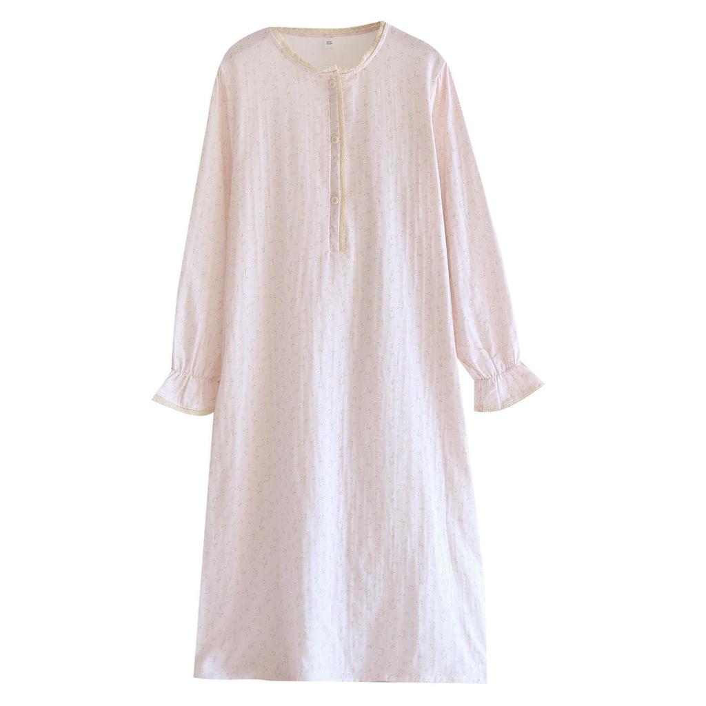Dames Pure Katoen Bloemen Lange Mouwen Pyjamajurk - Lente/Zomer Japanse Prinses Stijl