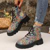 Fashion 2025 New Womens Autumn New Designer Thick-soled Non-slip Short Boots Casual Lightweight Wear-resistant Womens Boots Large Size