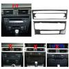 Carbon Fiber Interior Console CD Panel Trim Cover For BMW 3 Series E90 E92 E93