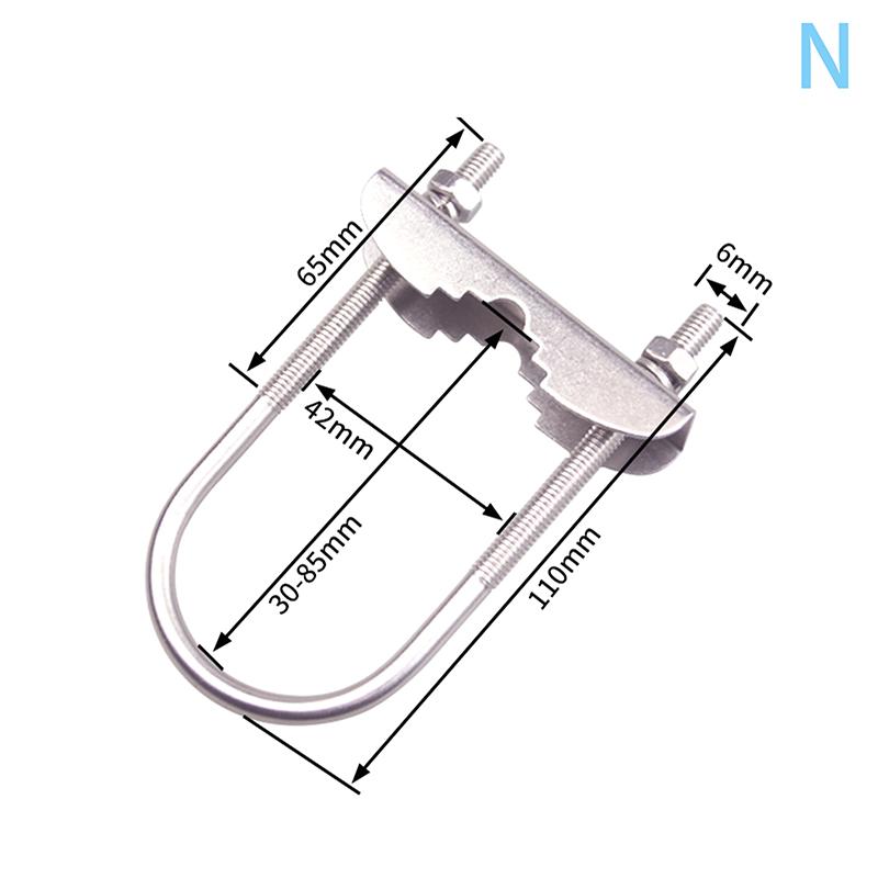 For TV,CB,Ham Double Antenna Mast Clamp V Jaw Block With M6 U Bolts Heavy Duty Anti-Rust Mast To Mast Mount Bracket Kit