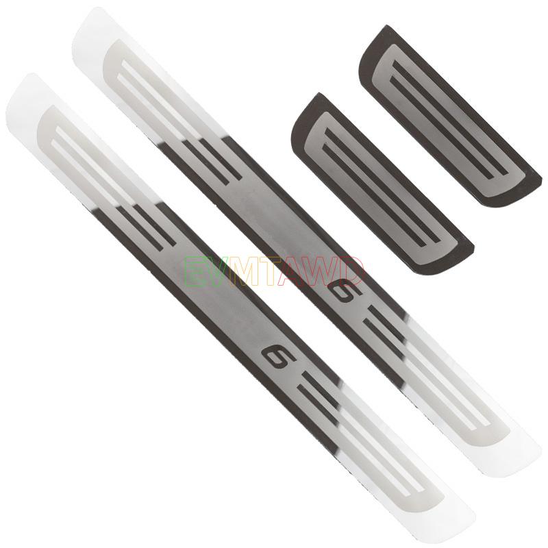 

Для Mazda 6 3 CX-5 аксессуар 2014 2015 2016 2017 2018 нержавеющая накладка на порог автомобиля, защита для педали Chrome Mazda6 Letter