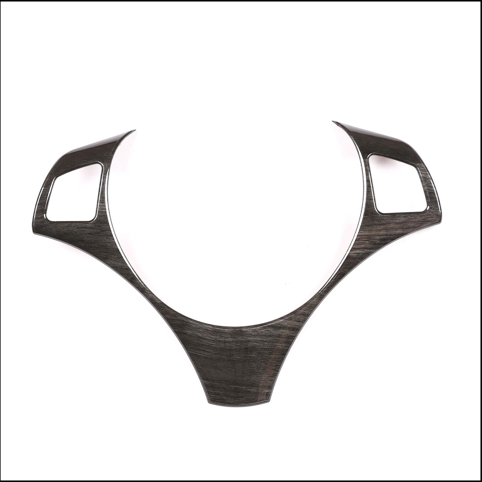 

cheya Car Steering Wheel Button Decoration Frame Trim for BMW 1 3 Series E82 E84 E87 E90 E92 E93 2004-2012 Interior Accessories black wood grain A