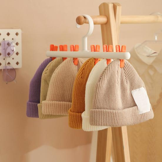 Hat Hanger 6 Clips Space-saving PP Strong Hold Baseball Cap Organizer