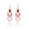 Bohemian Geometric Water Drop Tassel Earrings for Women