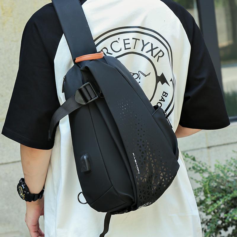 Men's Chest Bags Cloth Casual Crossbody Bag Sports Messenger Bag Travel Outdoor Waterproof Shoulder Bags Sling Bag Waist Bag