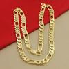 Hochwertige Herren 8mm 24 Zoll 60cm Gold Halskette Galvanisierte Gelbgoldfarbene Figaro Kette Halskette Herren Luxus Schmuck