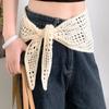Hollow Apron Wrap Y2k Hip Scarf All-match Knitted Triangle Scarf  Summer