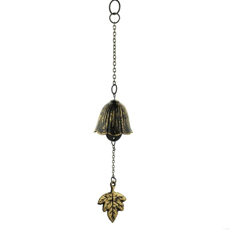 62KD Retro Japanese Iron Wind Chimes Durable Material, Soft Sound Outdoor Garden Decoration, Lucky Temple Bells