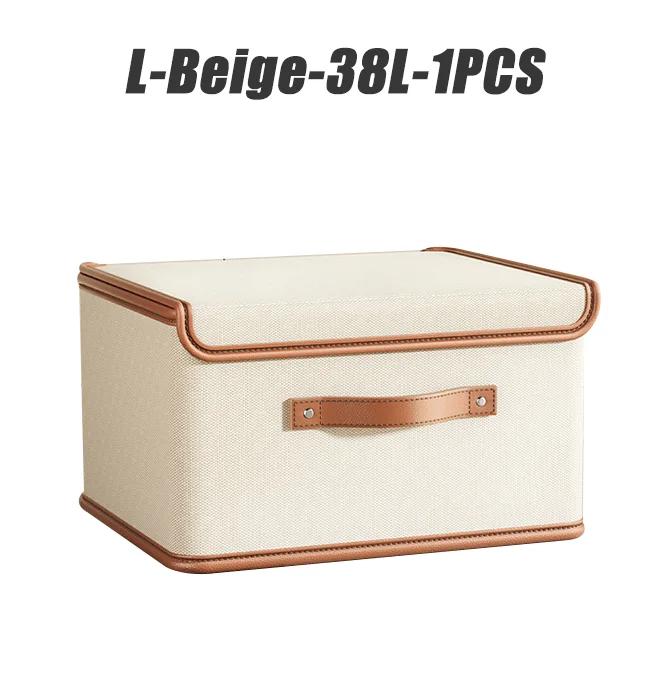 Storage Box with Lid Large Capacity Collapsible Clothing Trousers Storage Box Moisture-proof Dustproof Storage Box Home Supplies