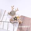 Deer Brooch Cute Diamond-encrusted Holiday Niche Design Corsage Decorative Accessories Coat Sweater Pin