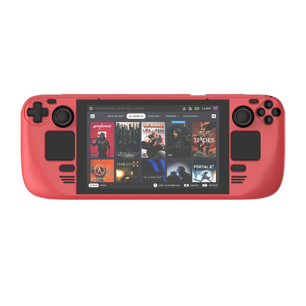 Protective Shell with Bracket Soft Game Console Protective Cover Shockproof Non-slip Protective Cover for Steam Deck Game Player