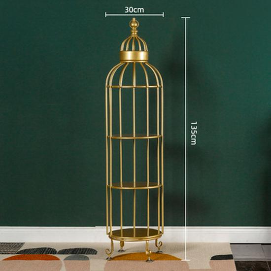 Wrought Iron Multi-Layer Floor-Standing Flower Pot & Storage Rack for Living Room, Bedroom, Balcony & Bathroom.