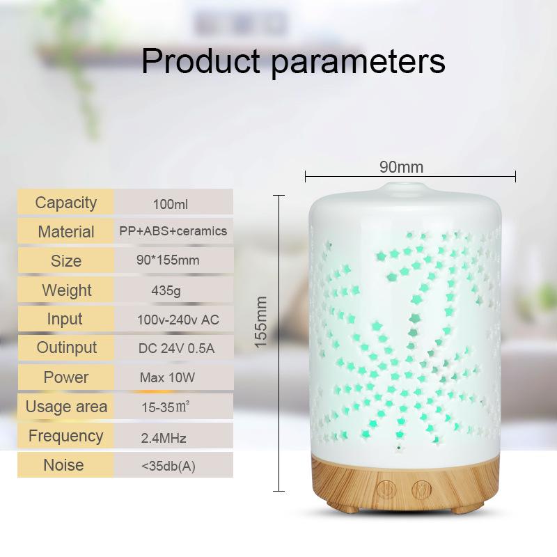 Household Ceramic Aroma Diffuser & Humidifier for Indoor Air Purification