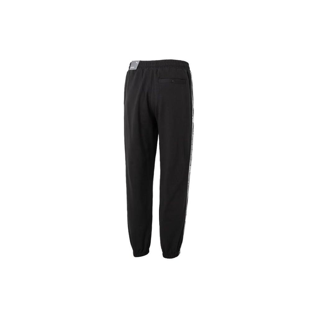 Puma Breathable Elastic Casual Knitted Sports Pants Unisex Bottoms Black 627450-01