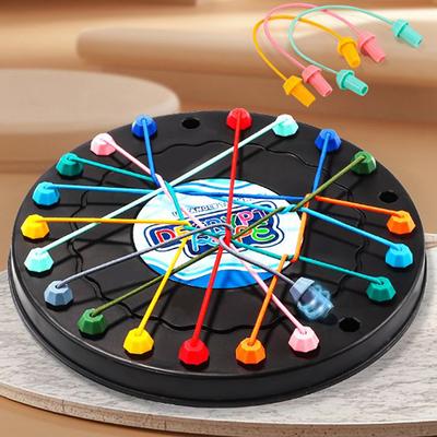 1 Set Farbige Linie Verdrehte Verbundene Seile Sortierlogik Denkherausforderung Strategie Spielzeug Kind Seilknoten Puzzle Soziales Brettspiel