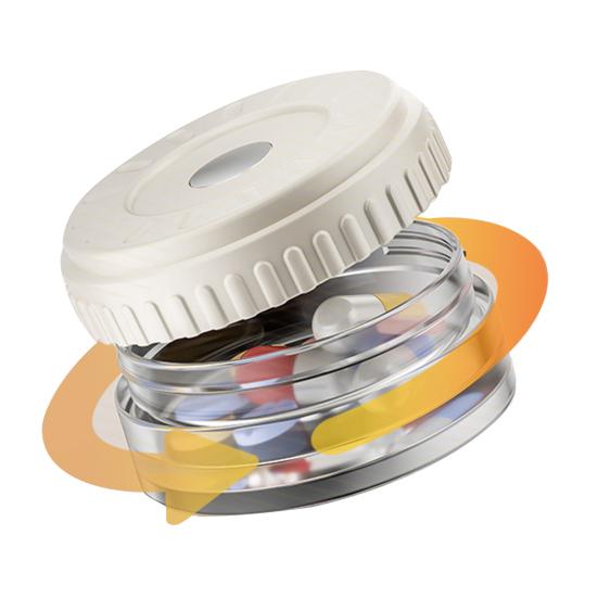 3Pcs Magnetic Pill Boxes Stackable Travel Pill Case Mini Medication Organizer Portable Pill Container for Supplements Capsules