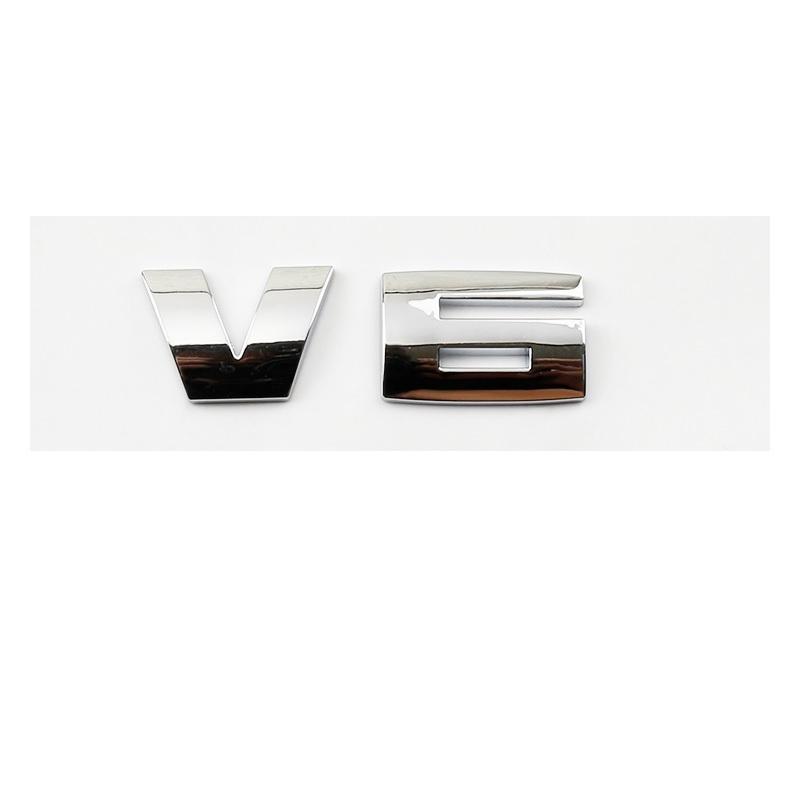 NEW ABS V6 V8 V12 logo Side rear trunk  emblem black silver logo sticker Decal Replacement for BMW
