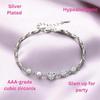 Copper Sterling Silver Plated Heart Shape Designed Charm Bracelet for Women