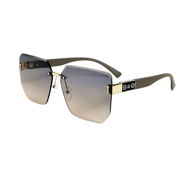 Frameless Trimmed Sunglasses, Fashionable And Simple Sunglasses, Women'S High-End Retro Square Sunglasses