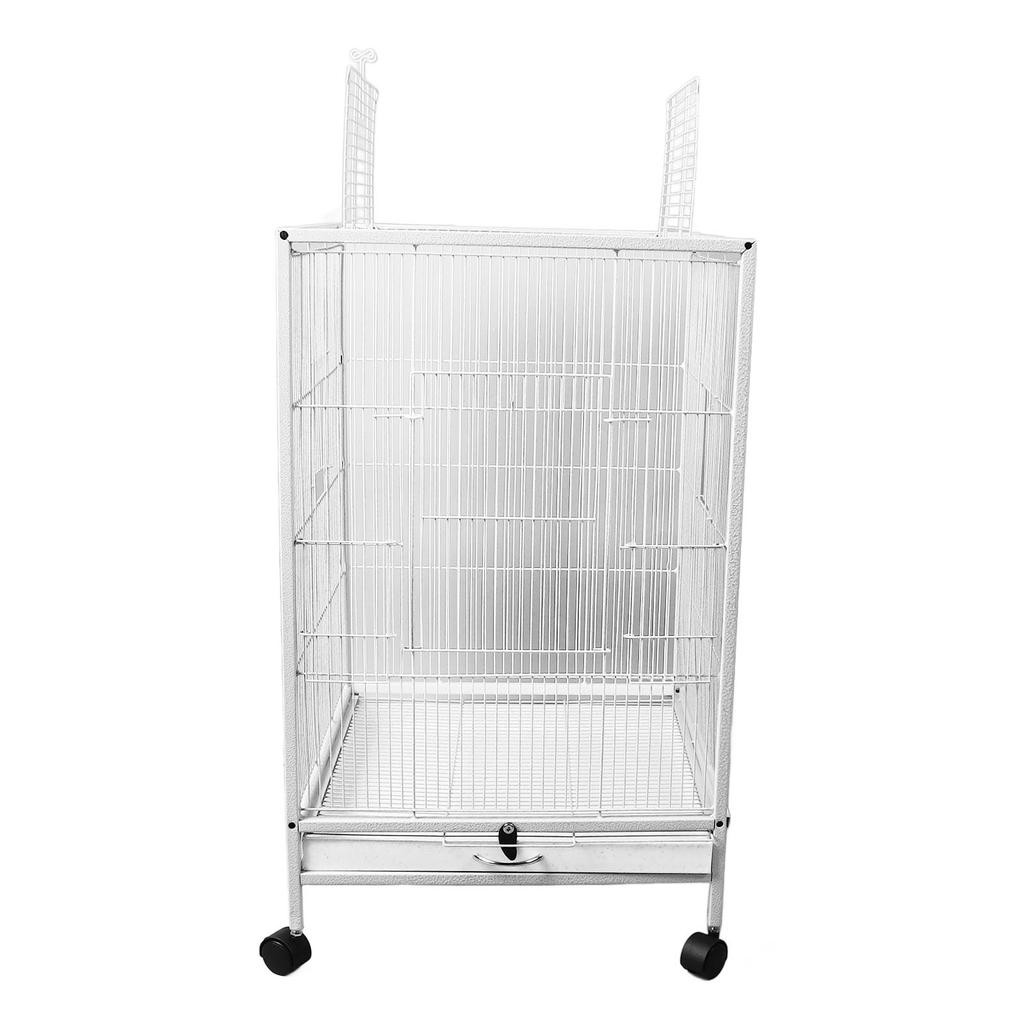 Bird Cage Rustproof Durable Metal Parrot Cage Multifunctional Large Bird Cage with Rolling Stand