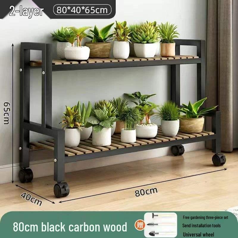 2025 Beweglicher Mehrschichtiger Blumenständer mit Rädern für Wohnzimmer und Balkon
