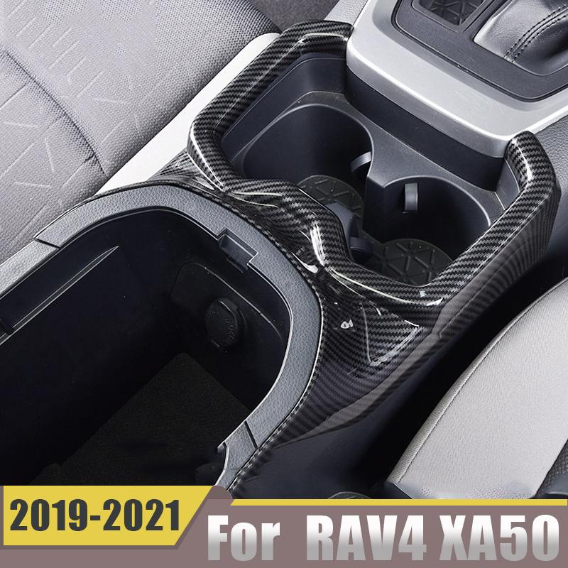 For Toyota RAV4 RAV 4 XA50    2022Car Central Control Water Cup Holder Frame Cover Trim Sticker Interior Accessories