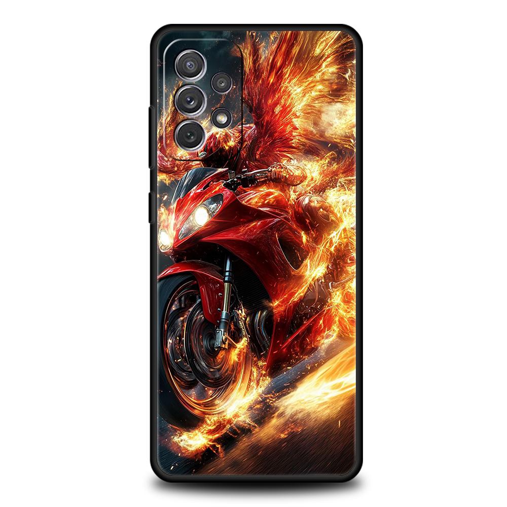 

Чехол для телефона Samsung Galaxy A55 A53 A52 A52S A51 A41 A35 A32 A25 A23 A15 A13 A71 A72 5G Мягкий ТПУ корпус Мотоцикл Fundas Capas Samsung A23