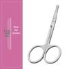 Stainless Steel Eyebrow, Nose, and Beauty Scissors with Round, Curved, and Pointed Heads