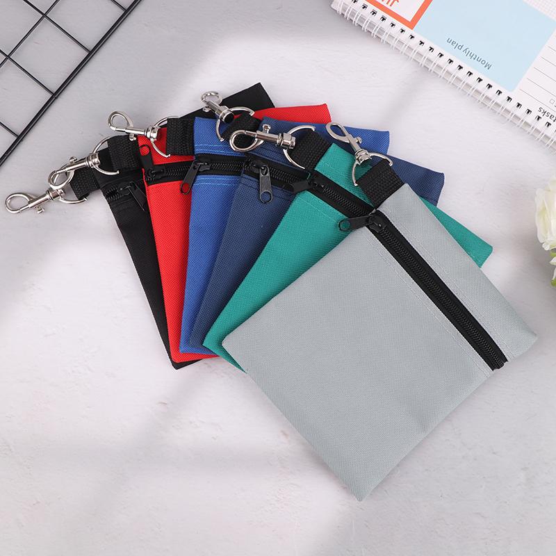 Golf Ball Carrier Bag With Metal Lobster Buckle Portable Golf Tee Holder Container Case Golf Ball Zipper Golf Ball Waist Pouch