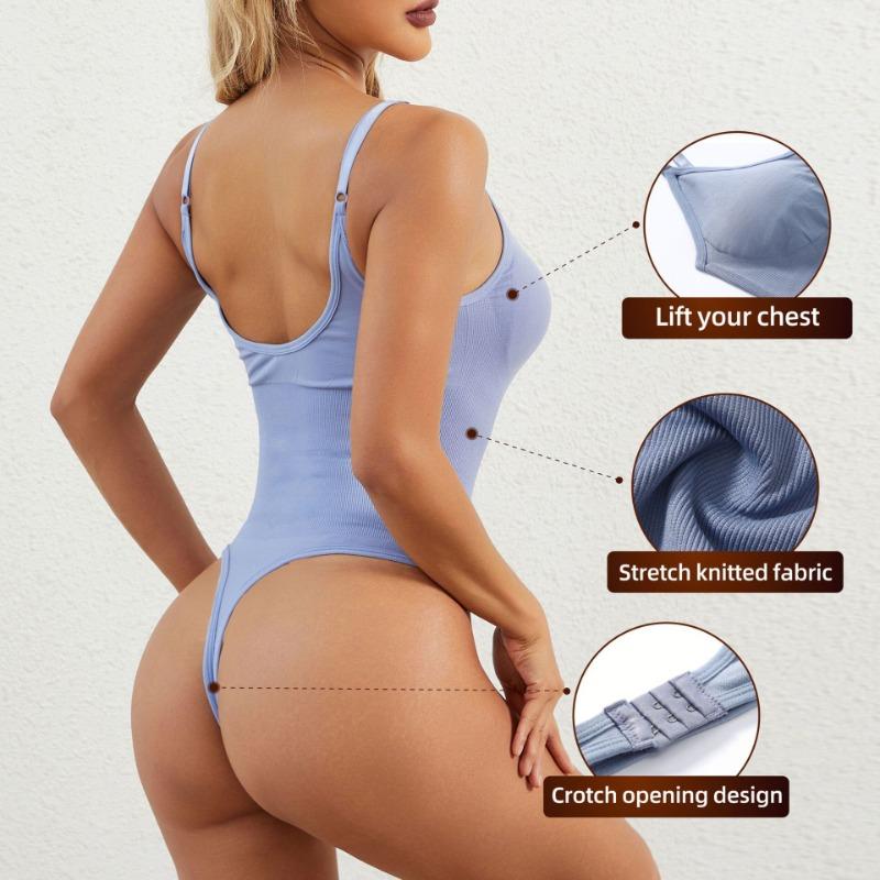 Halter Strap Bodysuit for Women One-piece Tee Shapewear