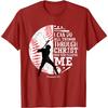 Baseball Player Christian T-Shirt Philippians Graphic Print Round Neck Men's Tee