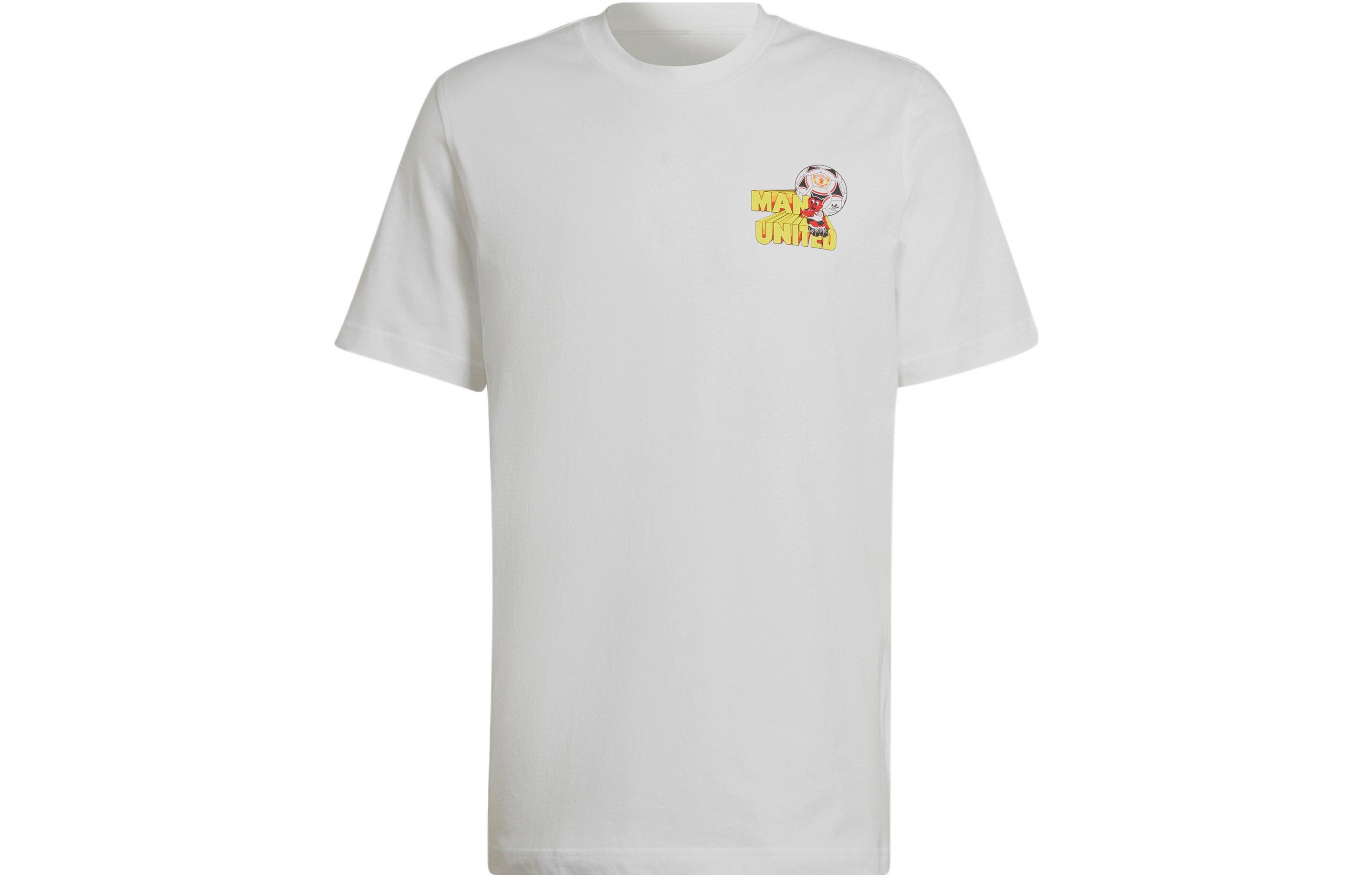 Adidas Originals T Shirts Men s White Crew Neck Moderate Straight Fit HP0448 S