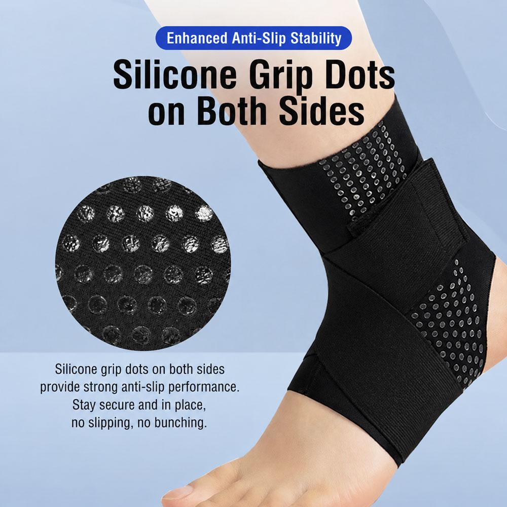 Breathable Compression Ankle Support Sleeve Figure 8 Strap Stabilizer Anti Slip Ankle Brace for Sports Injury Recovery