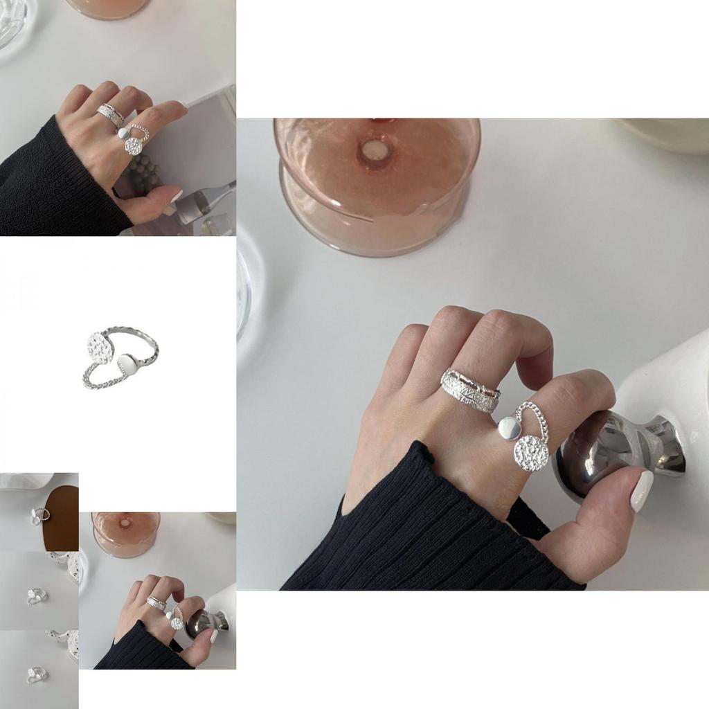 Stylish Korean-inspired Irregular Texture Ring For Women With Chic Geometric Design