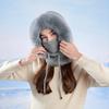 Winter Warm Mask Scarf Integrated Cap Outdoor Windproof Knitted Cap Women's Ear Protection Wool Cap
