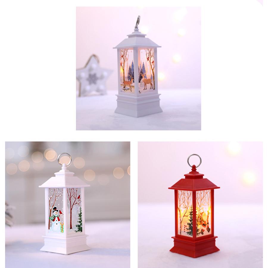 New Christmas Lights-flashlights In the Form of Santa Claus, Snowman, Deer and Flame for Hanging