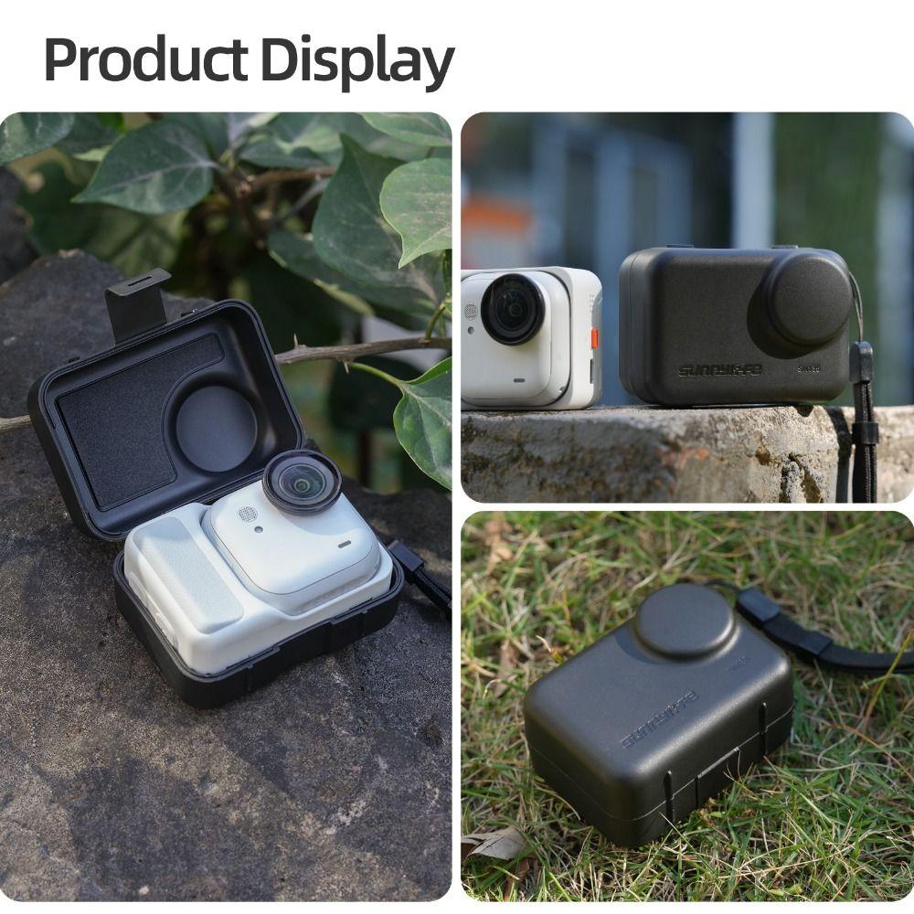 Portable Protective Case with Lanyard Shockproof Storage Box Anti-scratch Dustproof Carrying Case for Insta360 GO Ultra