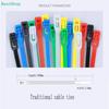 100 Stück farbige T-Typ Nylon-Kabelbinder Abnehmbar Wiederverwendbar