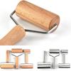 Rolling Pin To Non-Stick Comfortable Grip Dual Head Stainless Steel Frame Pastry Roller
