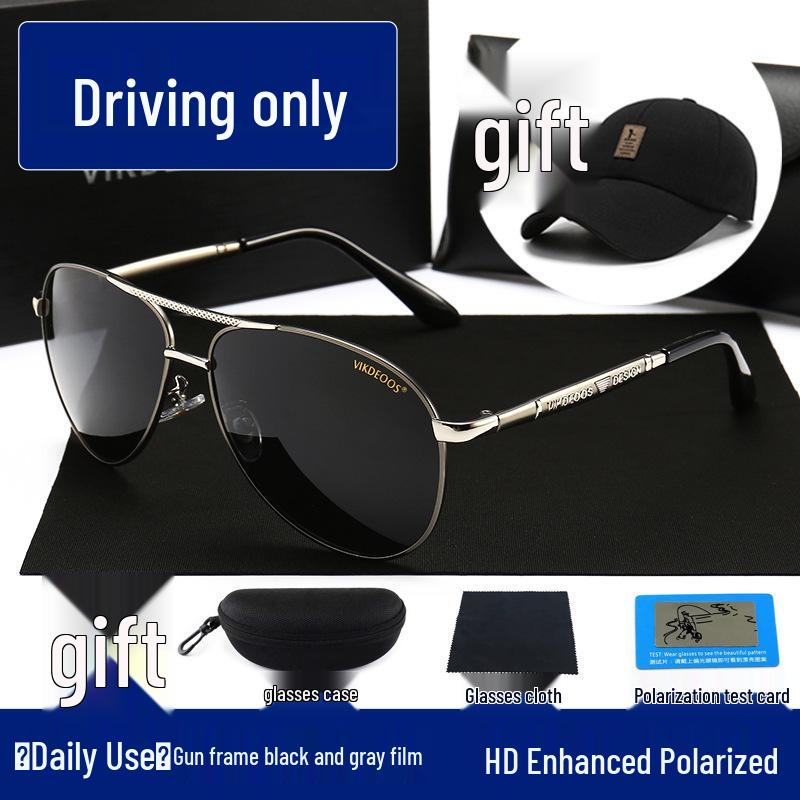 Men's Polarized Day & Night Sunglasses: Anti-UV HD for Driving & Fishing