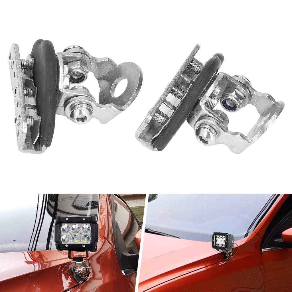 2 Stück Motorhaube LED Lichtleiste Montagehalterung Verstellbar 304 Edelstahl Universal Arbeitsscheinwerfer Montage Klemme