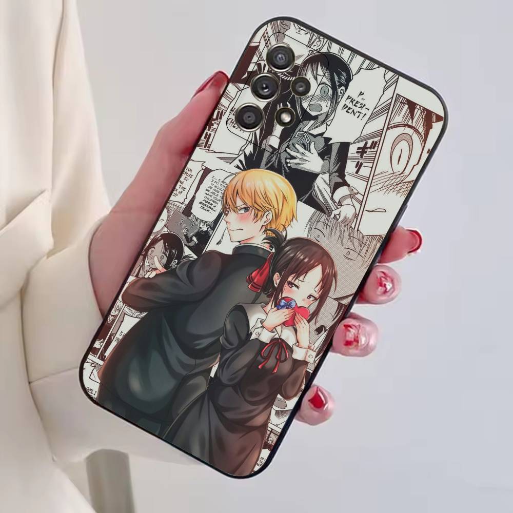 Anime Girl K-Kaguya Sama Phone Case For Samsung S25,S24,S21,S22,S23,S30,Ultra,S20,Plus,Fe,Soft Silicone Black Cover