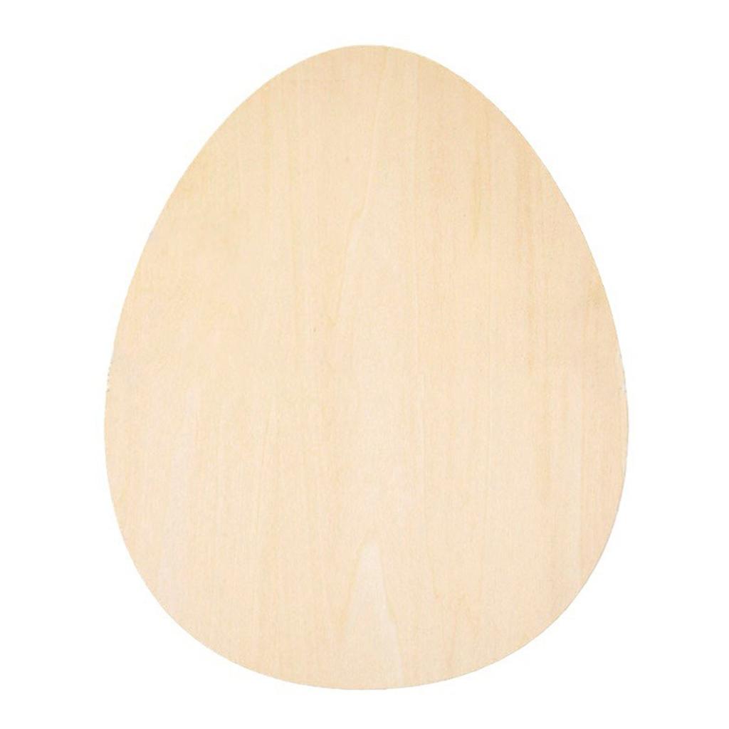 5PCS Rabbits Eggs Shaped Wood Slices Unfinished Wood Slices Wood Cutouts for Home Decoration Painting Art Craft