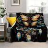 1 Stück Schmetterlingsdruck Decke, Weiche Warme Überwurfdecke Nickerchen Decke für Couch Sofa Büro Bett Camping Reisen