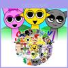 55 Piece Incredibox Sprunki Cute Style Waterproof Stickers For Creative Decoration
