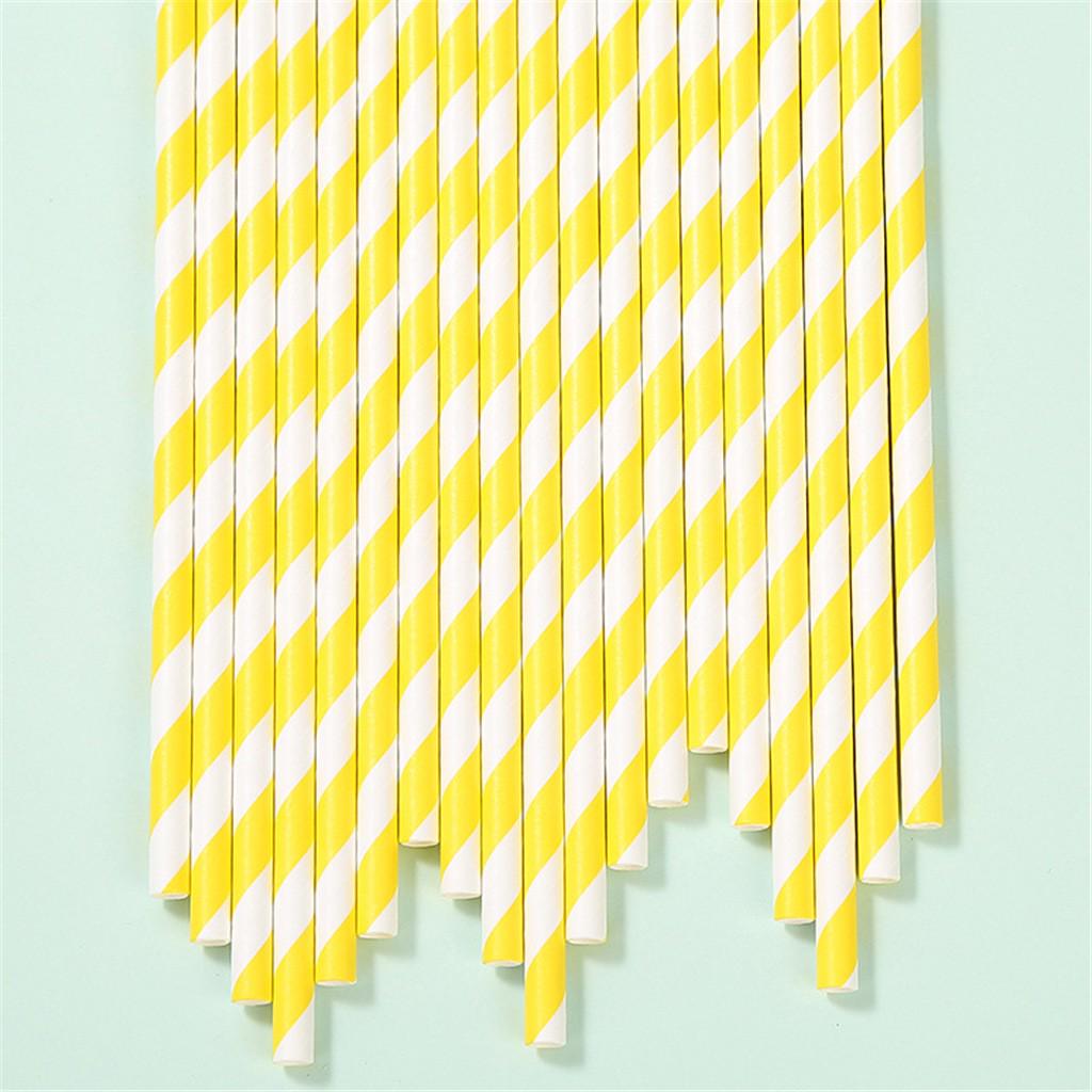 Paper Straws Disposable Holiday Party Drinking Straws Decoration Straws 100Pcs