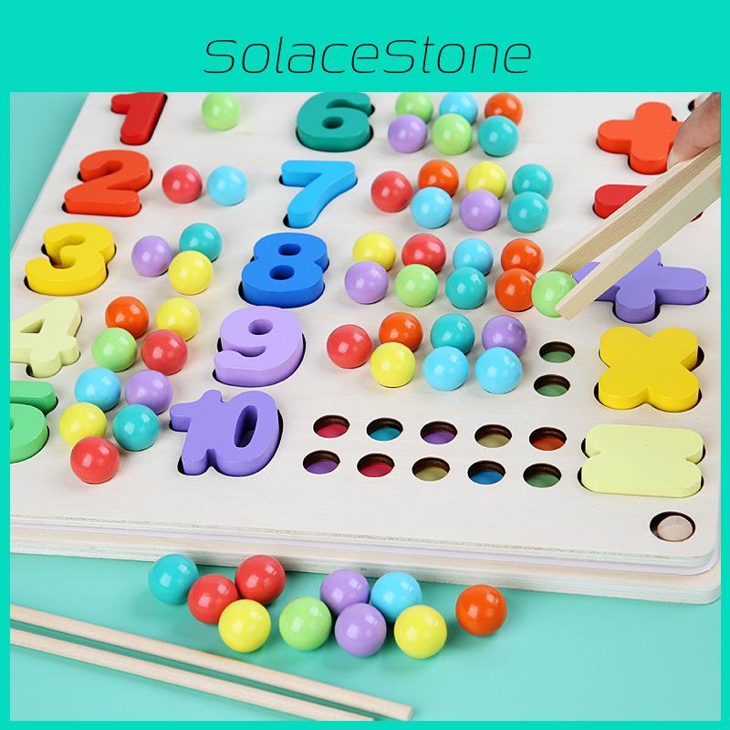 Educational Wooden Counting Bead Clips For Toddler Math Development And Fine Motor Skills