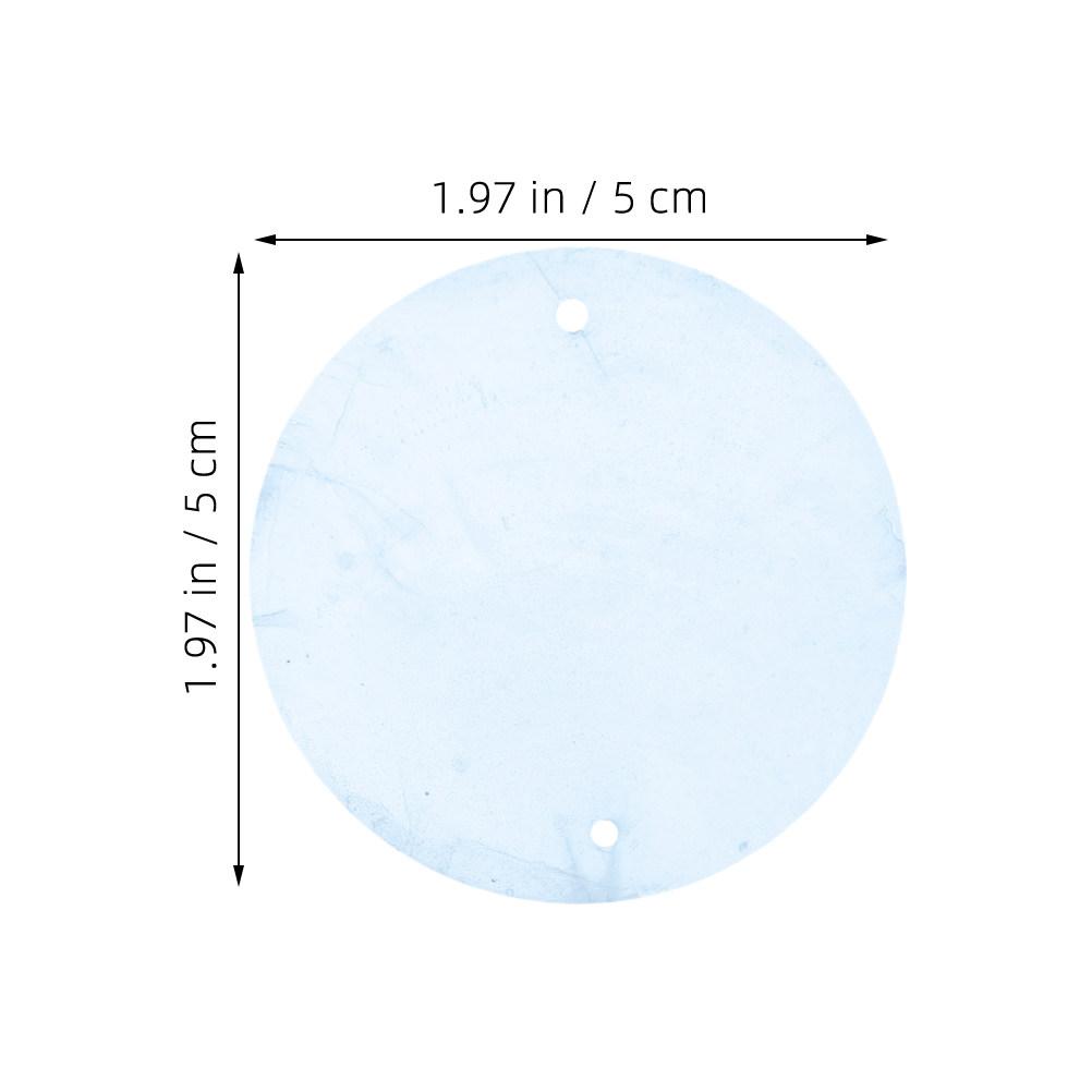 

100Pcs Round Shell Decoration Slices Double Holes 50Mm Natural Oyster Shells DIY Wind Chime Jewelry Craft